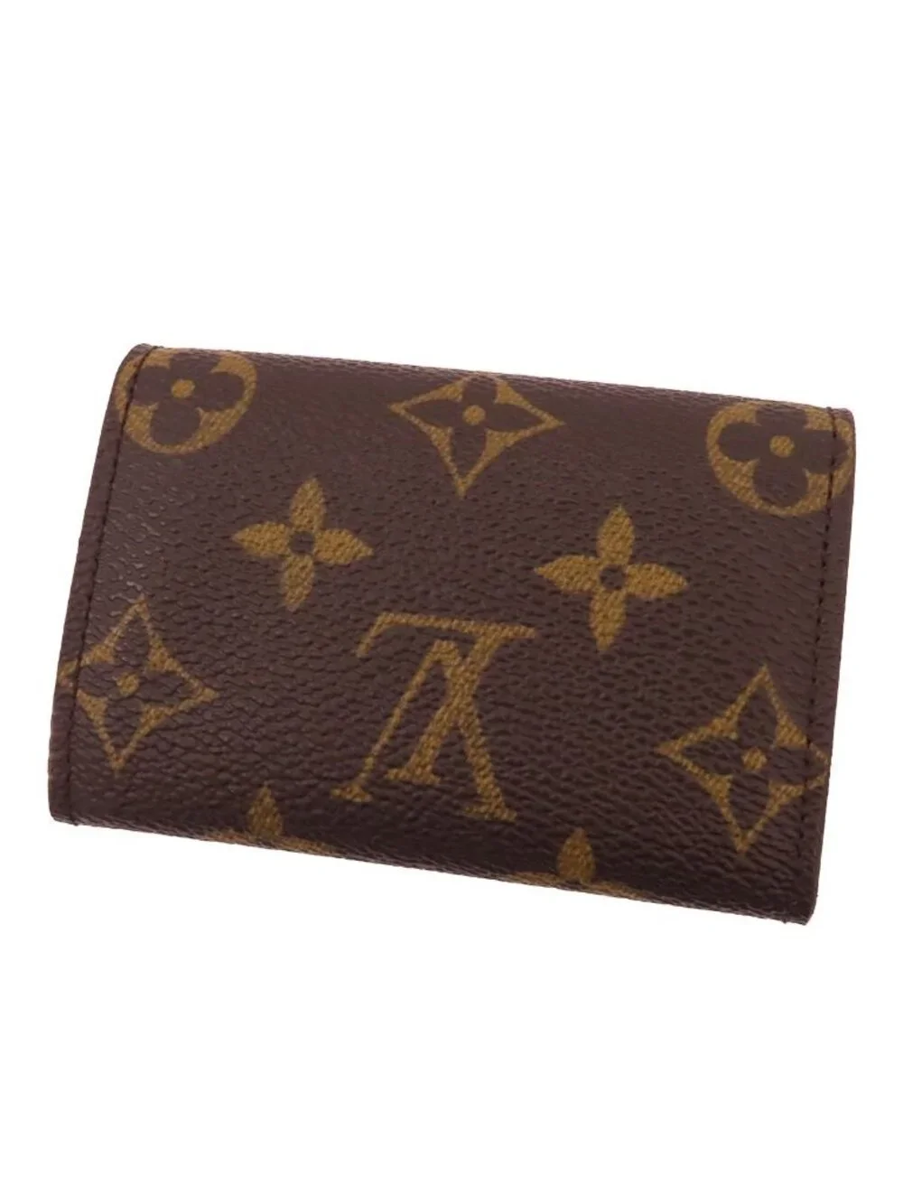 Louis Vuitton Porte Monnaie Plastic Coin Purse Brown Monogram Canvas